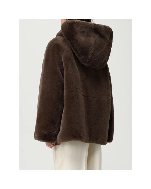Emporio Armani Brown Faux Fur & Shearling Jackets