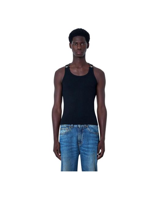 Jean Paul Gaultier Blue Sleeveless Tops for men