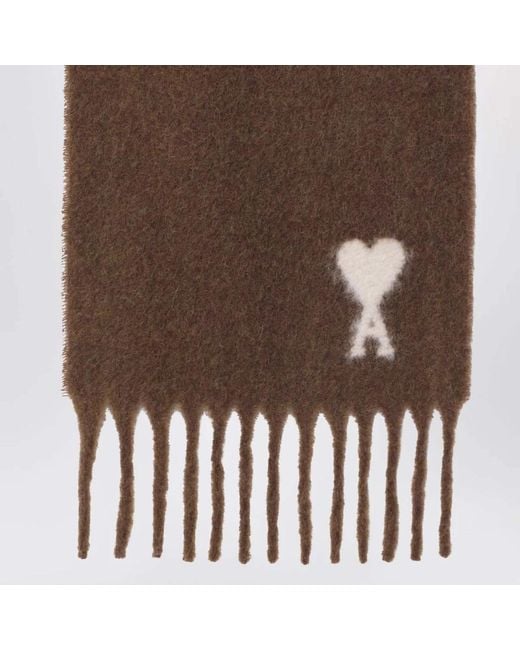 AMI Alpaca Blend Sjaal in het Brown voor heren