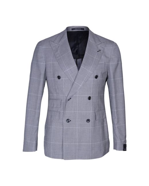 Tagliatore Vesuvio Double-Breasted Pak in het Blue voor heren