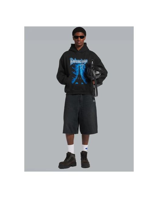 Balenciaga Black Hoodies for men