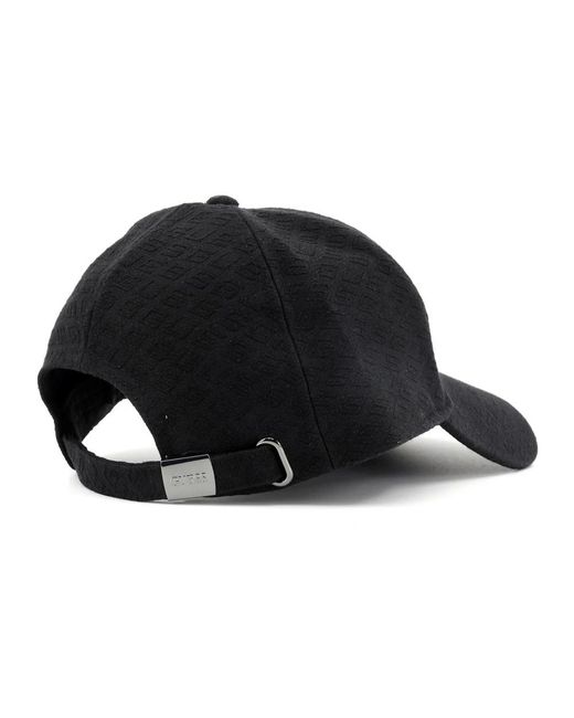Guess Black Baseball Cap Mit Monogramm