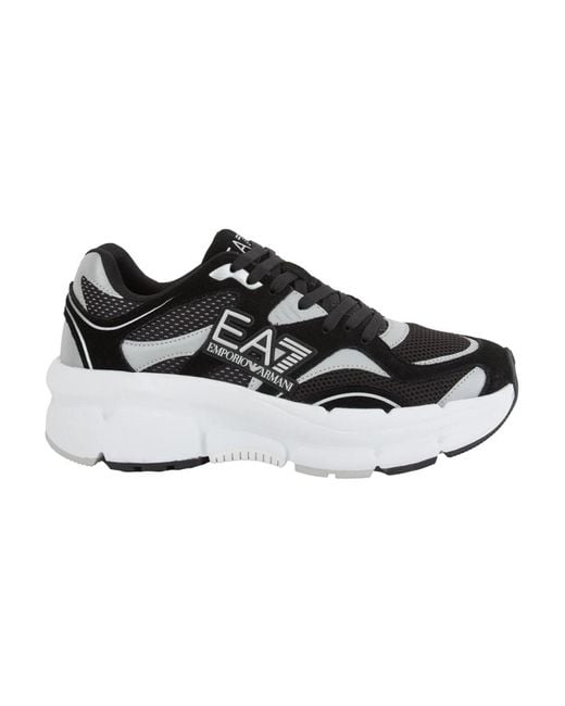 EA7 Schoenen ,Veelkleurig ,Polyester Zwarte Sneaker Schoenen in het Black voor heren
