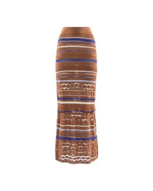 Nenette Brown Maxi Skirts