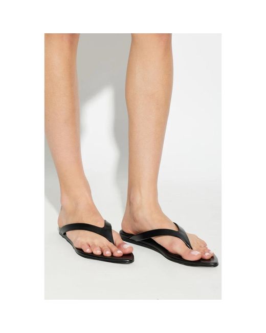 AMI Leren Slippers in het Black