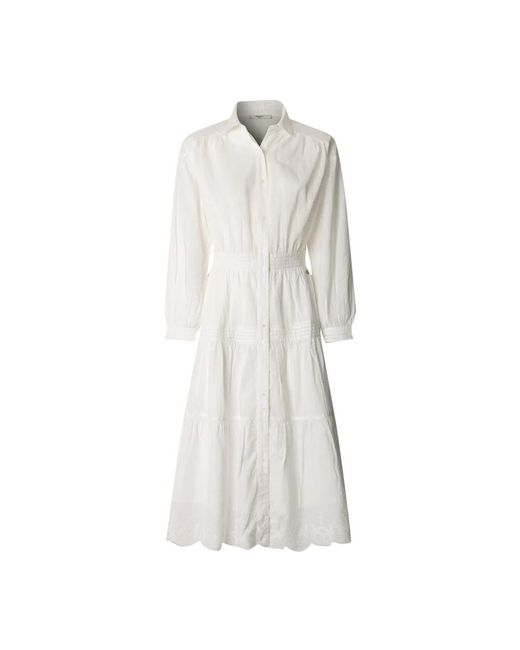 Pepe Jeans White Shirt Dresses