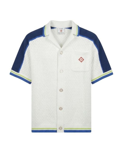 Casablanca Blue Short Sleeve Shirts for men