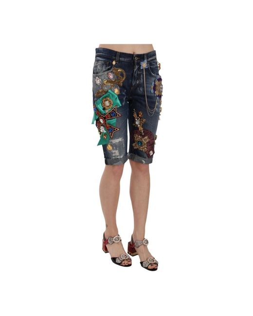 Dolce & Gabbana Blue Denim Shorts