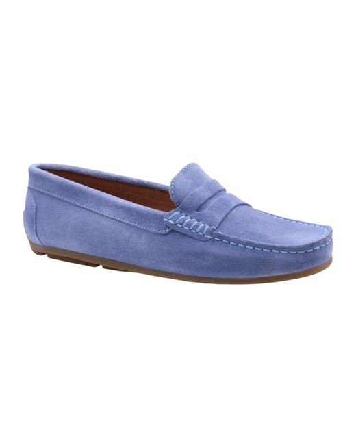 CTWLK Blue Klassische Leder Mokassin Schuhe