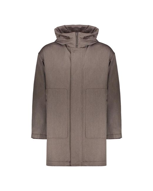 Herno Brown Single-Breasted Coats for men