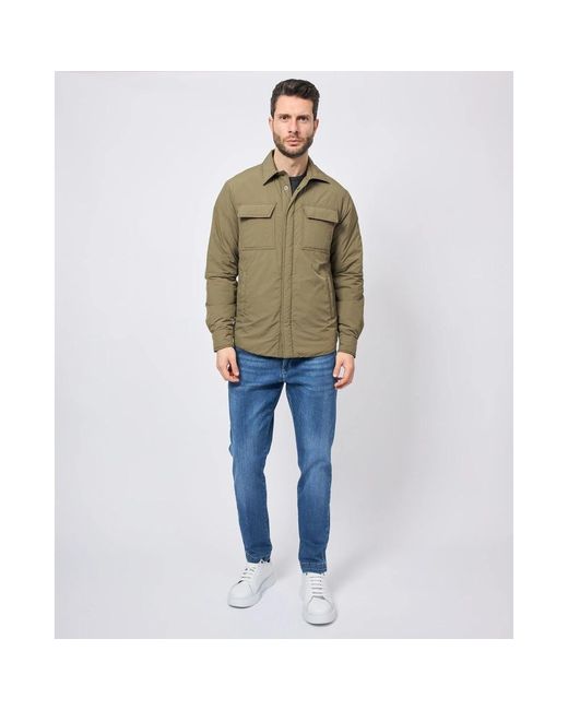 AFTER LABEL Grüne Mäntel Belluno Overshirt in Green für Herren