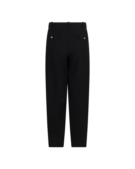 Emporio Armani Black Straight Trousers for men
