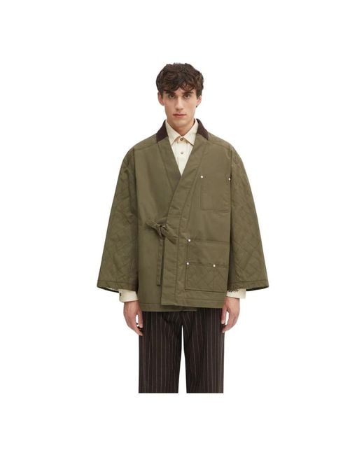 KENZO Weave Kimono Jas in het Green voor heren