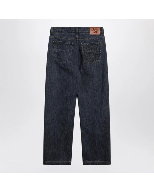 Fendi Blue Straight Jeans for men
