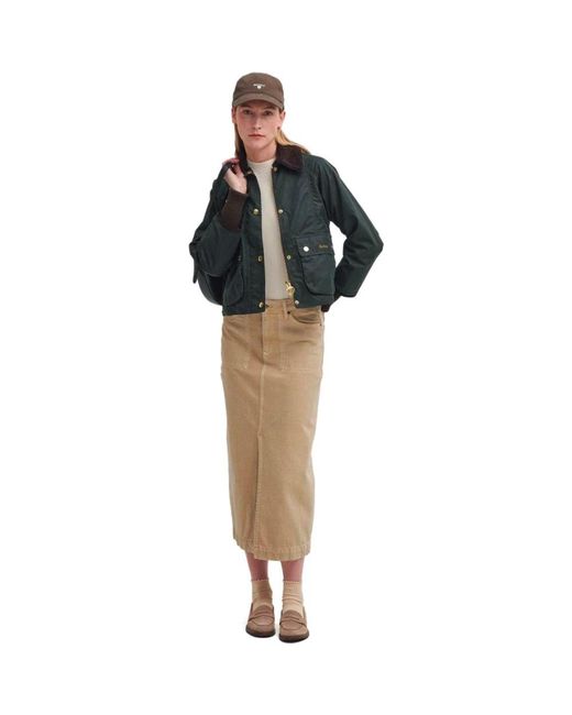 Barbour Black Beadnell Wax Cropped Jacket