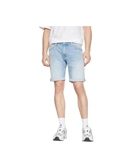 Tommy Hilfiger Blue Denim Shorts for men