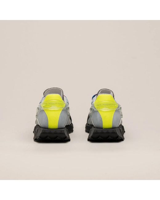 RUN OF Sneakers mit gelber fersenkappe in Black für Herren
