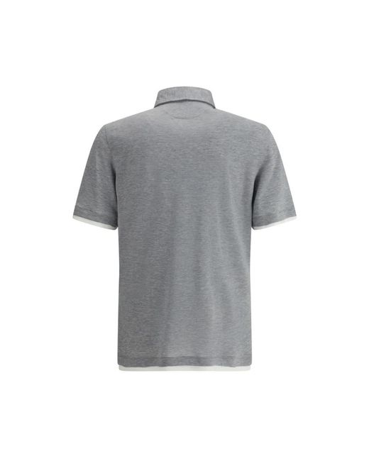Polo Shirts Brunello Cucinelli de hombre de color Gray