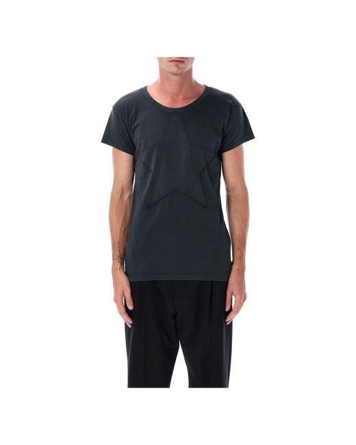 MM6 by Maison Martin Margiela Zwarte Sterrenmotief Aansluitend T-Shirt in het Black voor heren