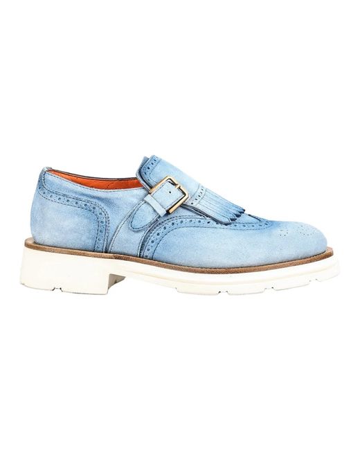 Shoes > flats > loafers Santoni pour homme en coloris Blue