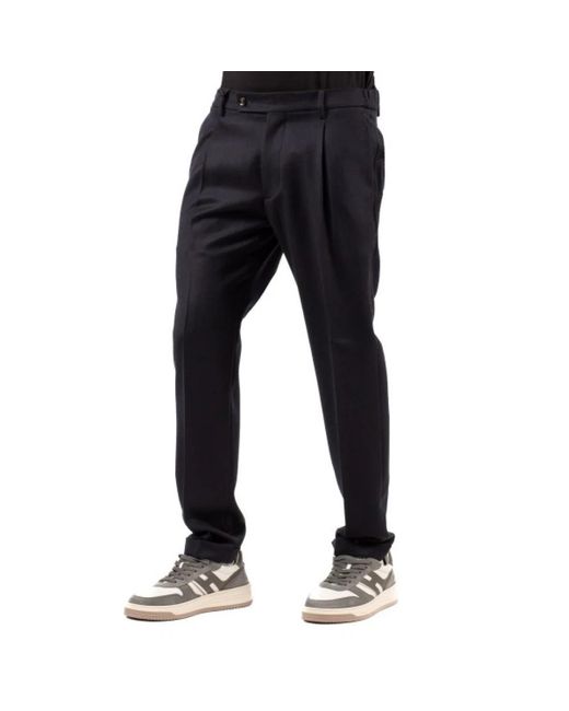 BERWICK 1707 Black Suit Trousers for men
