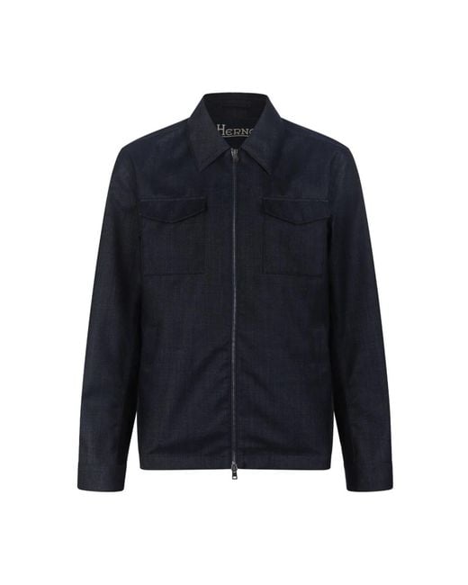 Herno Blue Light Jackets for men