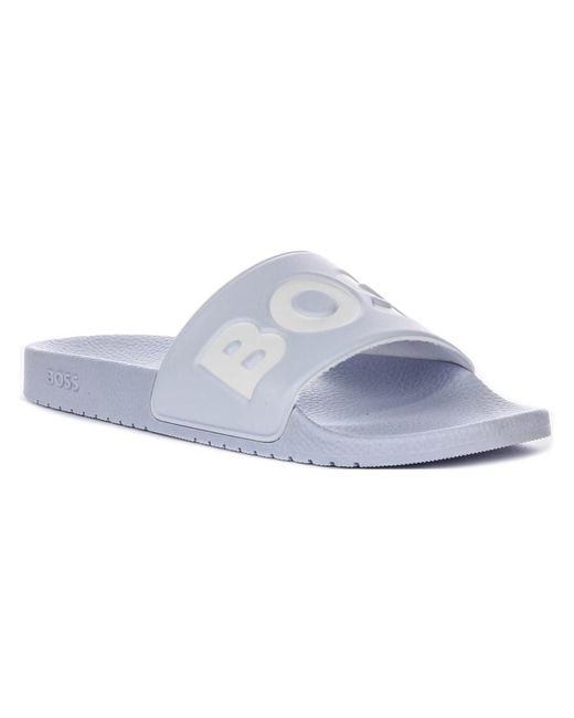 Boss Blue Sliders for men