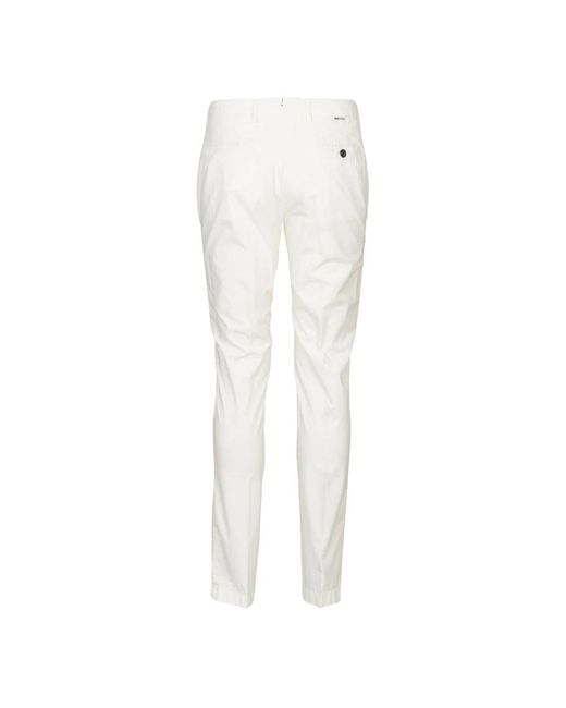 Berwich White Slim-Fit Trousers for men