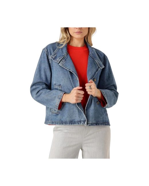 Object Jassen ,Blauw ,Denim Spijkerjas Voor in het Blue