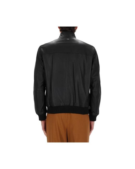 Leather Jackets Boss de hombre de color Black