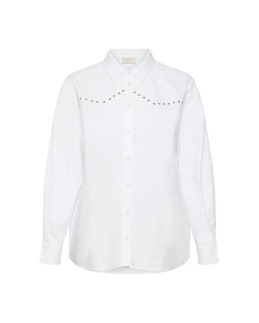 Shirts Kaffe de color White