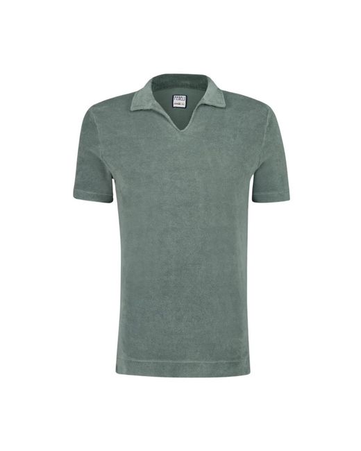 Fedeli Green Polo Shirts for men