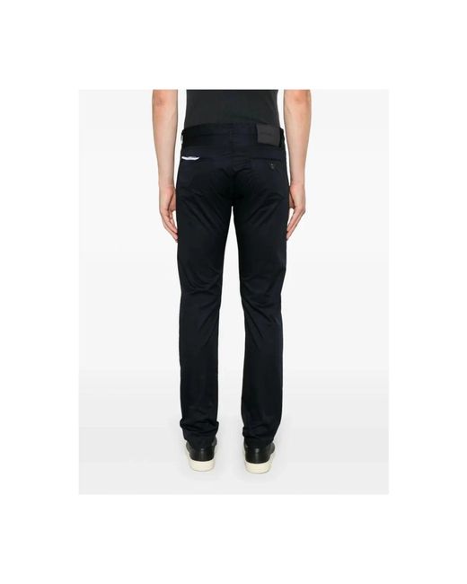 Emporio Armani Blue Slim-Fit Trousers for men