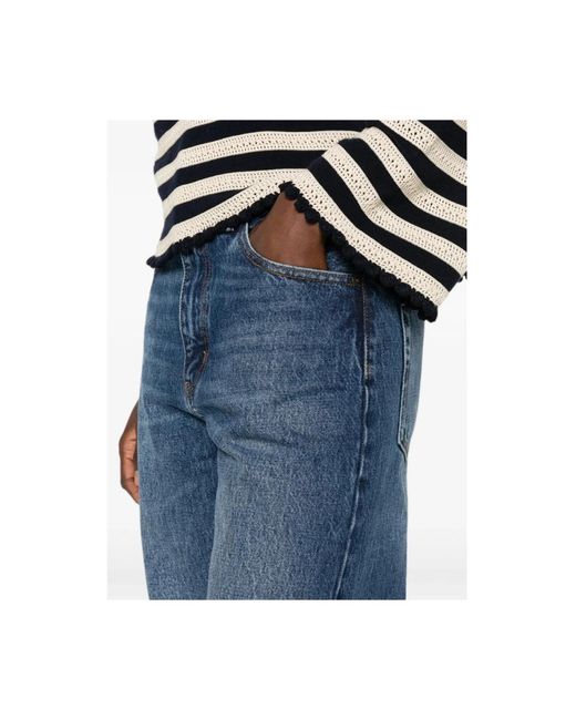 FRAME Blue Straight Fit Jeans