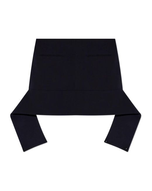 Courreges Rokken ,Blauw ,Polyester Reversed Belt Mini Rok in het Blue