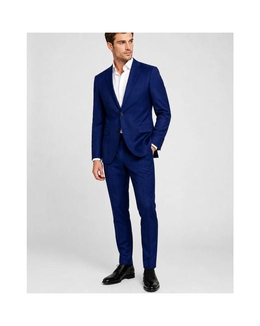 Single Breasted Suits Boss de hombre de color Blue