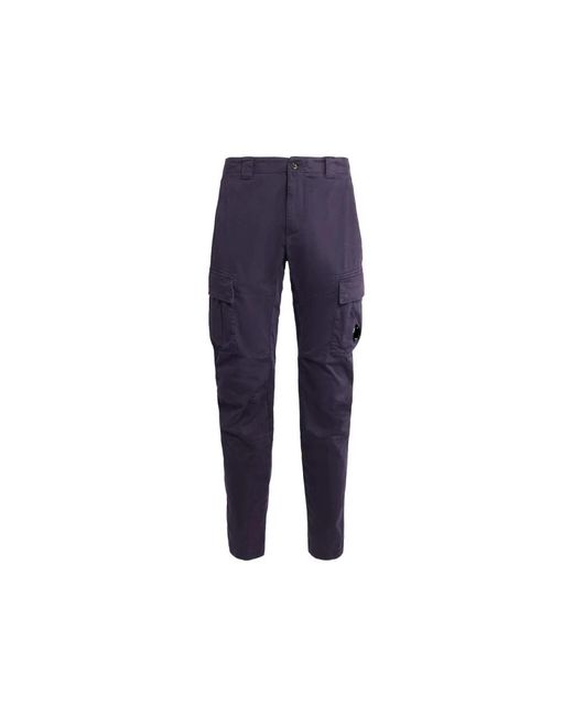 C P Company Blue Slim-Fit Trousers for men