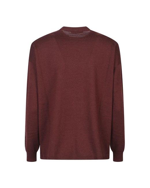 Aragona Long Sleeve Over Round Neck Sweater in het Red