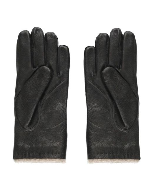 Orciani Black Gloves for men
