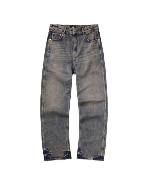 Represent Gray Loose Fit Jeans for men