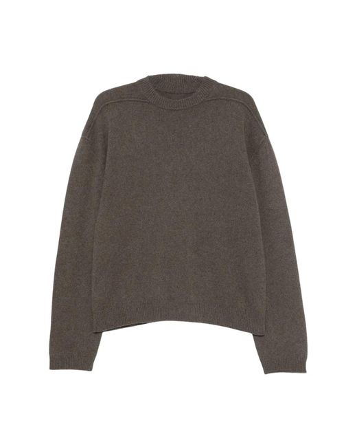 Rick Owens Gray Round-Neck Knitwear for men