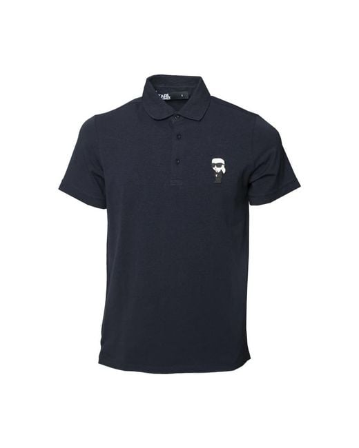 Karl Lagerfeld Blue Polo Shirts for men