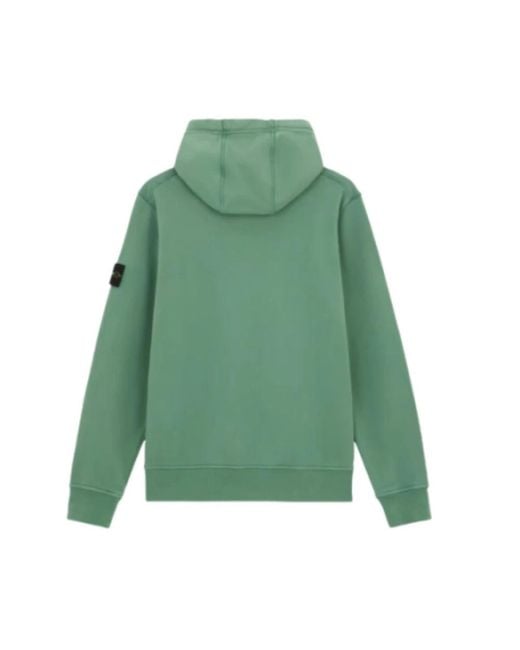 Stone Island Green Hoodies for men