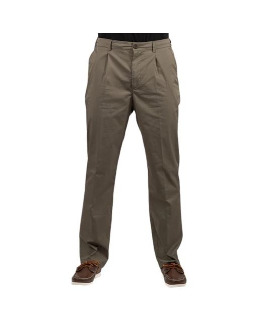 Straight Trousers Brooksfield de hombre de color Gray