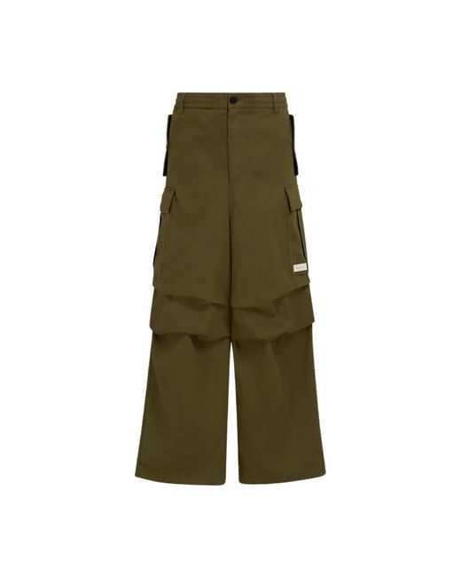Marni Green Wide Trousers for men