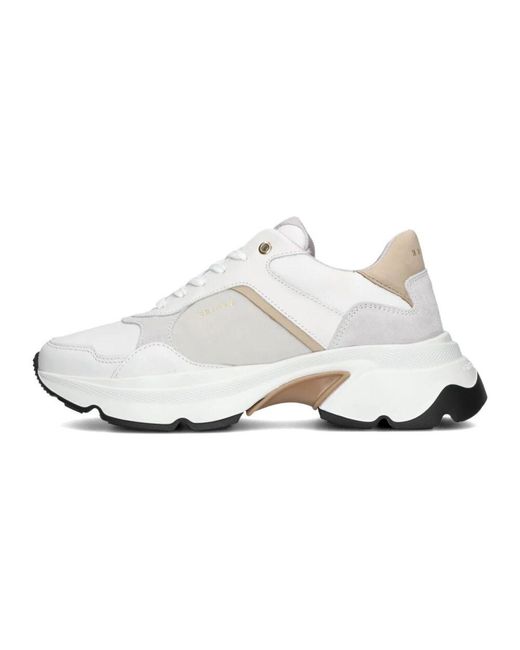 Nubikk White Weiße Low-Top Sneakers Mit Wildleder- Und Leder-Overlays