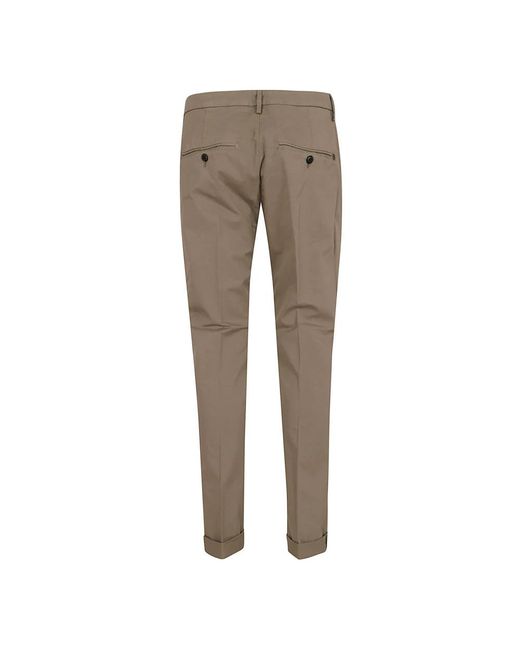 Dondup Gray Slim-Fit Trousers for men