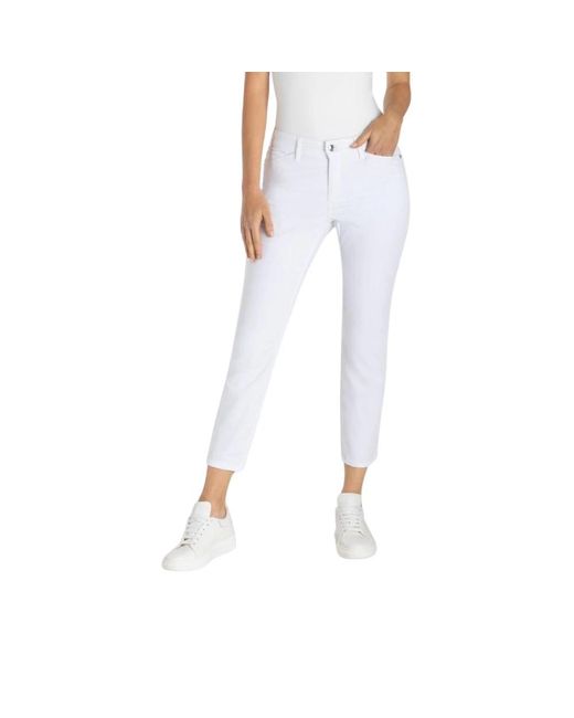 Cropped Trousers M·a·c de color White