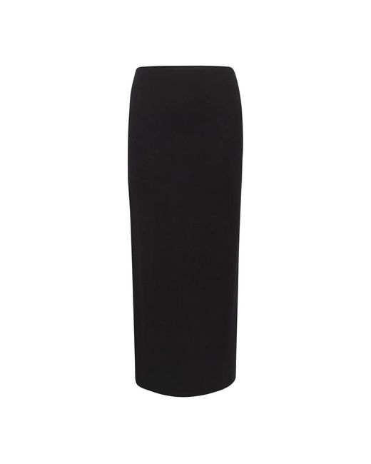 Falda negra cintura alta Gestuz de color Black