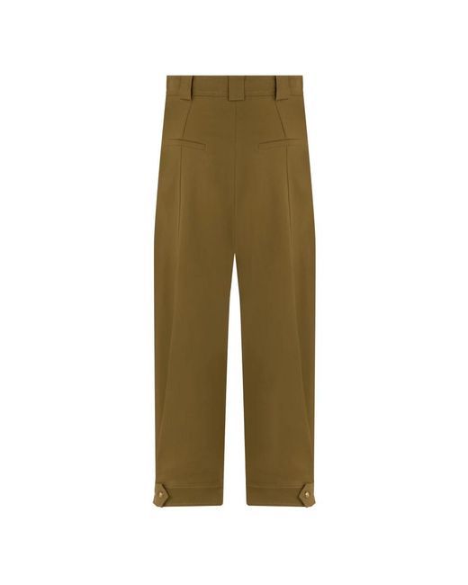 Max Mara Green Straight Trousers